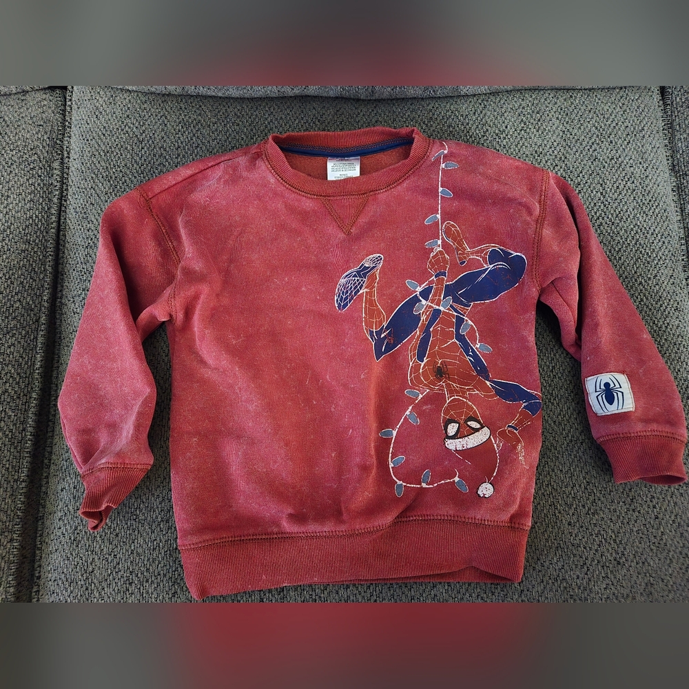 Boys Marvel Spider-Man Red Crewneck Sweater